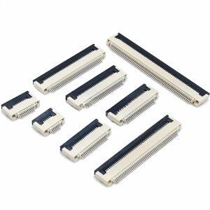 10pcs 0.5mm1.0mm 피치 클램 쉘 소켓 FPC FFC 플랫 케이블 커넥터 4P 5P 6P 8P 10P 12P 20P 22P 30P