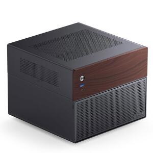 JONSBO N4 블랙 NAS PC 케이스, 호두나무, 8 드라이브 베이 /6 * 3.5 