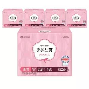 [좋은느낌] 좋은느낌 오리지널 울트라슬림 날개 중형 18Px5팩