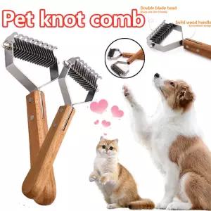 새 개 고양이 제모 빗 손질 애완 동물 긴 머리 짧은 브러시 트리밍 Dematting Supplie