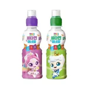 웅진 웅진 캐치 티니핑 멀티비타민 미네랄200ml 포도맛 3개 + 파인애플맛 3개 혼합 6개