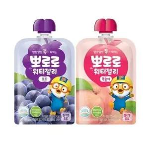 뽀로로 워터젤리 120ml 포도 복숭아 각 10개 총20개입 WB74973