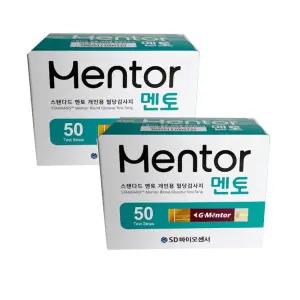 스탠다드 멘토 혈당검사지 100매 당수치체크 스트립 가정용 측정지
