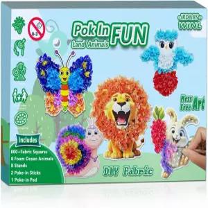 JRD BS WINL Poke A Dot Art Kit - 를 위한 마법 동물 테마 노-메쉬 DIY 공예 우드 키트 창의적 활동 4세