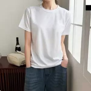 여자 기능성 쿨론 쿨링 무지 라운드 반팔 티셔츠 DGI 1833W