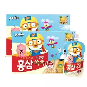 뽀로로 홍삼쏙쏙 어린이 음료 배도라지 주스 10입 2개 GST