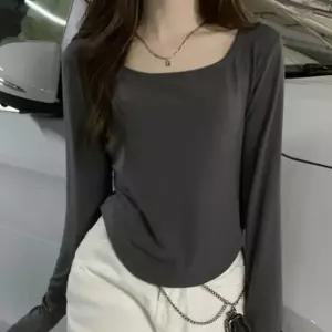 데일리핏 언발디자인 스퀘어넥 슬림티