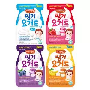 아이배냇 베베 핑거요거트 딸기 블루베리 바나나 플레인 4종 1세트 GST
