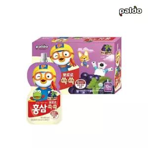 팔도 뽀로로 홍삼쏙쏙 음료 주스 포도블루베리 100ml 10개입 1박스 GST