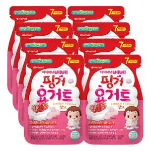 아이배냇 베베 핑거요거트 간식 동결건조 딸기 8팩 GST