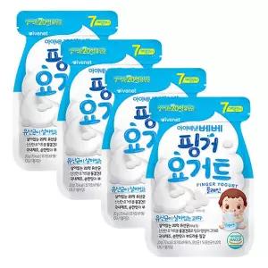 아이배냇 베베 핑거요거트 간식 유아 아기 플레인 4팩 GST