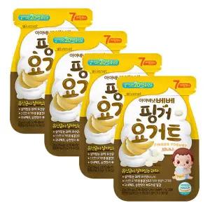 아이배냇 베베 핑거요거트 간식 아기 유아 바나나 4팩 GST