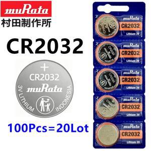 100Pcs MuRata  배터리 CR2032 자동차 키 혈당 측정기 원격 제어 체중계 고품질 3V