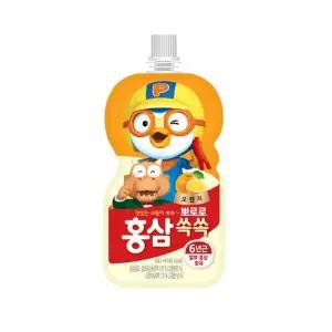 팔도 뽀로로 홍삼쑥쑥 주스 어린이 음료 오렌지 100ml 40개 GST