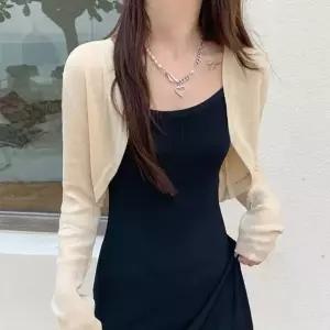 여름용 얇은 가디건 여름 숏가디건 짧은 가디건 차량용 실내용 카디건 여성 자켓 여자 이쁜 니트 코디 본