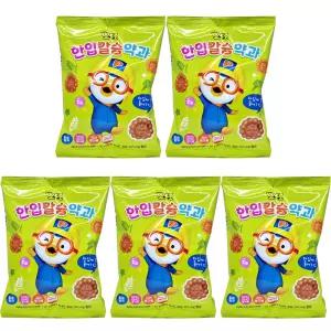 뽀로로 한입 칼슘 약과 120gx5봉 국산쌀가루 해썹 개별포장