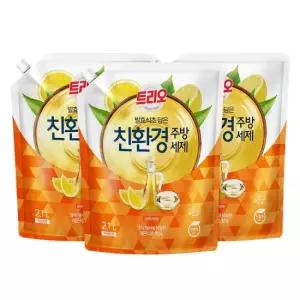 아트박스 애경산업 [애경]트리오 담은 주방세제 레몬 리필 2.1L x3개