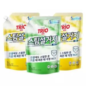 아트박스 애경산업 [애경]트리오 스팀설거지 주방세제 리필 1L x3개