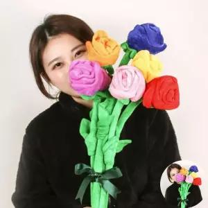 장미 꽃다발 인형 7color 플라워 성년의날 졸업 선물