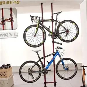 [하프클럽/]공간활용 실내 자전거 거치대 다용도 자전거 보관대 세로 거실