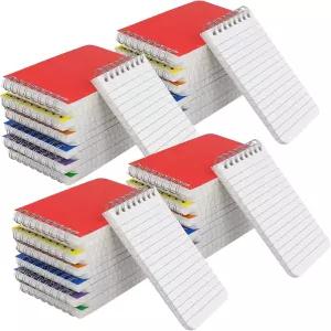 타이컷 48팩 미니 스파이럴 노트북 3x5인치 포켓 메모장 75장/150페이지 가정 사무실 여행 6가지 색상의