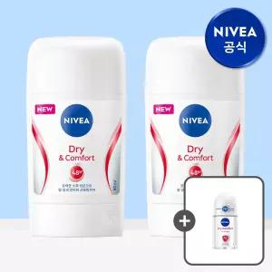 니베아 데오드란트 스틱 드라이 앤 콤포트 50ml 2개 (+ 드라이콤포트 롤온 25ml 증.정)