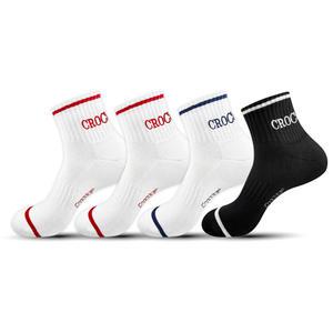 크로커다일 스포츠 쿠션 토즈 중목 양말 CD207&CD209, 남성용, 골고루, 4족
