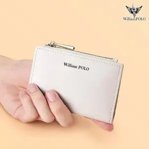 윌리엄폴로(WilliamPOLO)  소가죽 여자 반지갑 여성 카드 동전 가죽 미니 폴로 명품 POLO218133