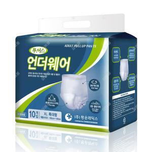 투어스 언더웨어 요실금팬티 성인용 기저귀 특대형 80매 (10매입X8팩/팬티형)