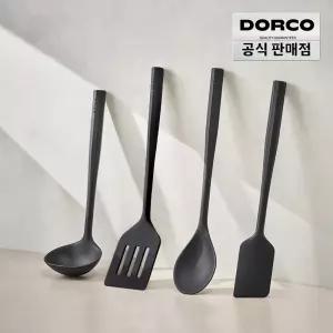 [십일절 ~25%] 도루코 헤리콘 실리콘 키친툴 4종세트 (국자+뒤지개+요리스푼+스페츌라)