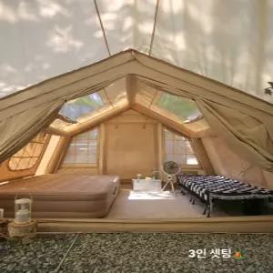 루디 에어텐트 감성 글램핑 면텐트 9.0
