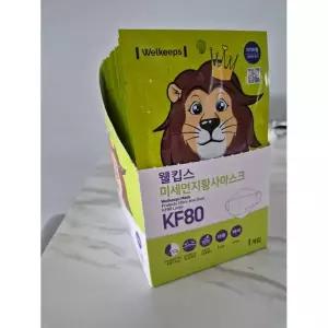 [25개입] 웰킵스 미세먼지 황사 마스크 KF80 대형