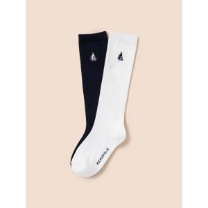 [BEANPOLE KIDS] 베이직 골지 반스타킹 2족 SET  아이보리 (BI51KTU020)