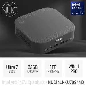 ⓒ ASUS NUC 14 Pro AI NUC14LNKU7094ND Win11Pro 32GB 1TB / 사무용 인강용 산업용 미니PC