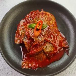 양념 장아찌 노란콩잎 500g 단풍 콩잎