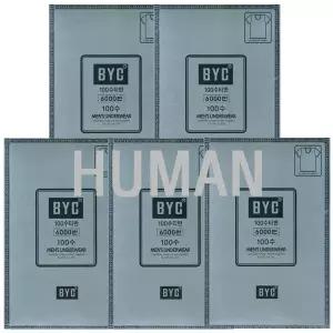 BYC하이퀄리티100수U넥남성용반팔런닝5매 BYI6032
