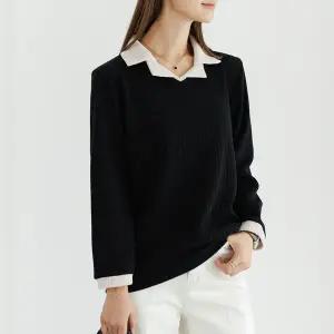 (∼110size)비유배색카라티셔츠 TBD5008_DC