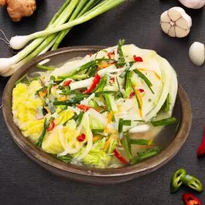 꼬깔산김치 고춧가루 속재료까지 100% 국산 깔끔한 백김치 - 3kg