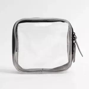 블랙라인 파우치 11x10.5cm 물놀이가방 투명 사각 물놀이가방 투명파우치 세면파우치