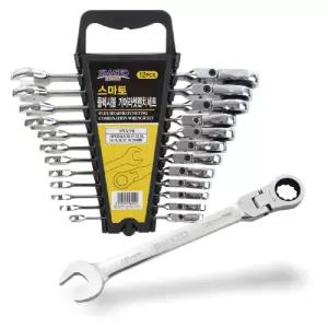 스마토-플렉시블 라쳇렌치세트 12PCS 8-19mm (1EA)깔깔이 전동라쳇 라쳇드라이버 스패너 만능 라쳇 플랙 수