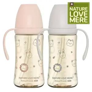 1개+1개 네이쳐러브메레 애니멀프렌즈 PPSU 빨대컵 300ml + 300ml