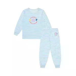 [팬콧키즈] 로고 스트라이프 모달 9부내의(BABY BLUE)