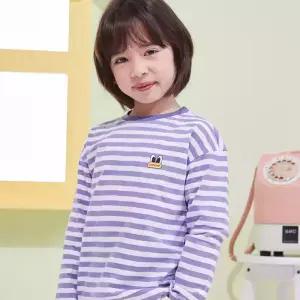 [팬콧키즈] 팝아이즈 스트라이프 롱슬리브(VIOLET)