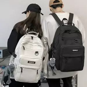 중학생 백팩 빅사이즈 남녀공용 다용도 고등 학생 백팩 노트북 여행용 커플 스트링 베이직 가벼운 클래식