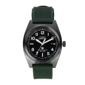 타이맥스 25FW 블랙 카키 익스페디션 캡스톤 실리콘 스트랩 39mm 손목 시계 TW2Y18000