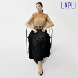 라플리 26SS 핸드크리즈 플리츠 스커트