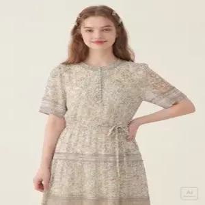[써스데이아일랜드][Thursday Island] 보더 믹스 롱 원피스(T244MOP252W)