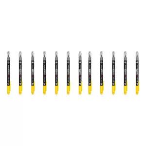 모나미 컴퓨터용 사인펜 0.5mm 마킹펜 양면펜 12P세트 모나미볼펜 볼펜