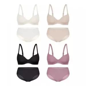 WONDERBRA 4PACK 일체형 볼륨몰드 노와이어 브라팬티 세트 5010267822 458030