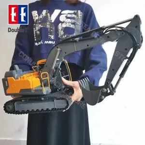 생활 수집품 더블 E E598 RC 굴삭기 합금 트랙터 3 IN 1 EC160E 1/16 17CH 크롤러 원격 제어 트럭 엔지니어